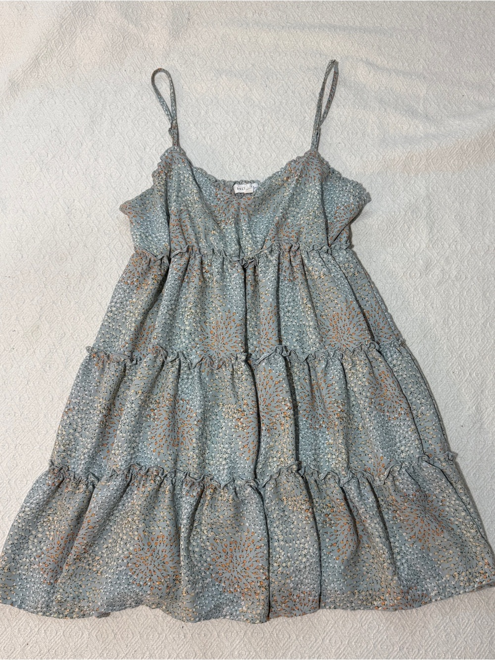 bailey blue Light Blue Floral Midi Sundress